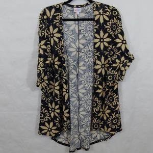 LuLaRoe Kimono Colors Brown's & Blacks Size S